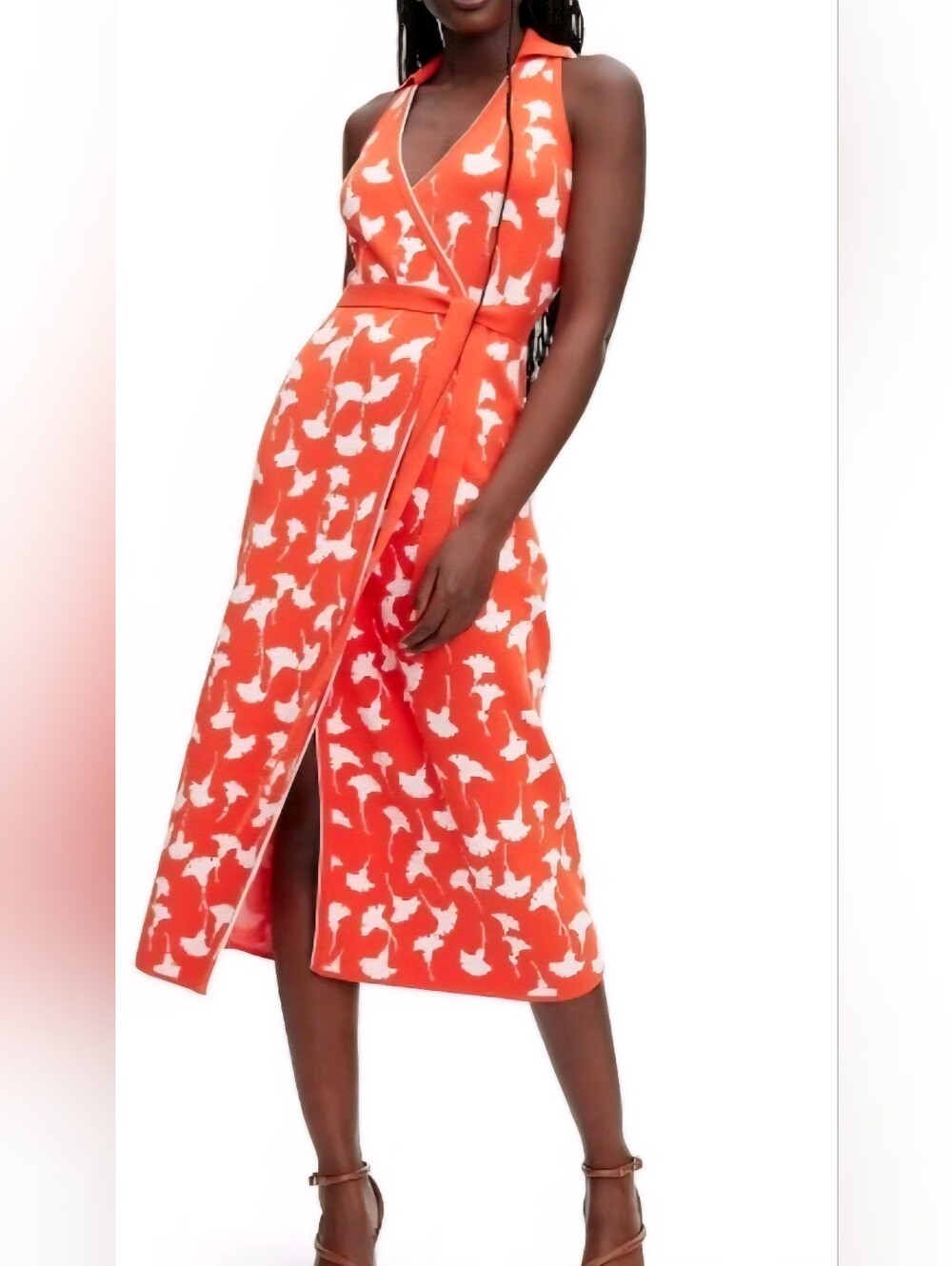 Diane Von Furstenberg For Tatget Wrap Halter Maxi Dress Size Large